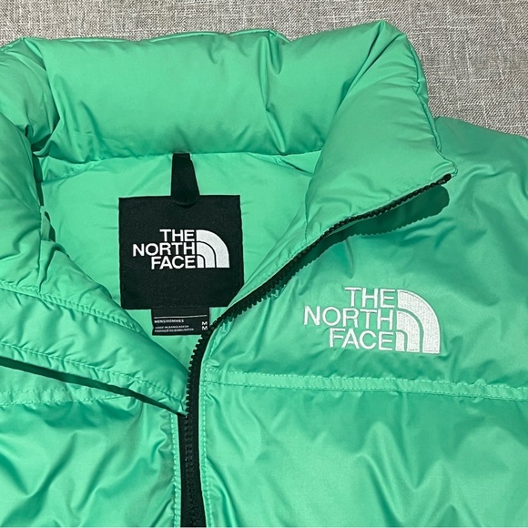 🪀🥎NWT The North Face 1996 Nuptse Jacket Neon Green • Size M - Picture 3 of 9